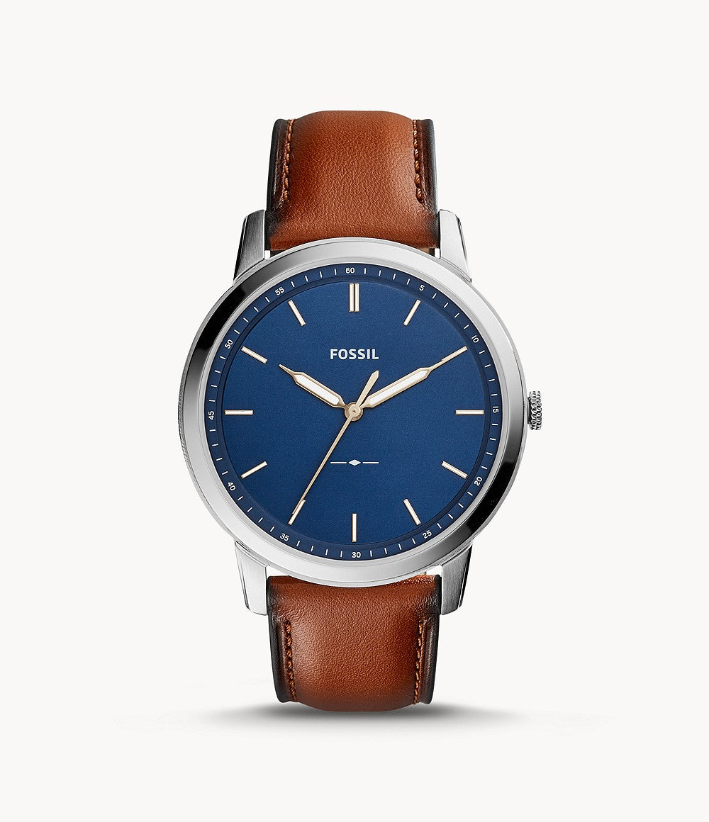 FOSSIL The Minimalist Slim Three Hand Light Brown Leather Watch Harris D Arcy Jewellers