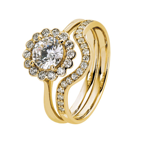 9ct Gold Cubic Zirconia Bridal Rings – Harris & D'Arcy Jewellers