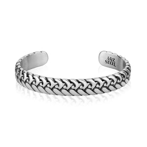 ARZ Steel Stainless steel skull head bridge bangle