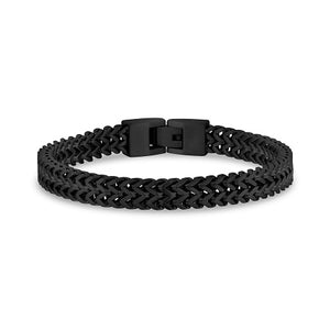 ARZ Steel 8mm Black Double Franco Bracelet