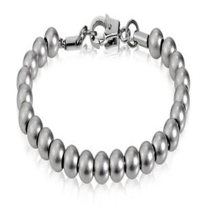 ARZ Steel mm Matt Steel Bead Bracelet