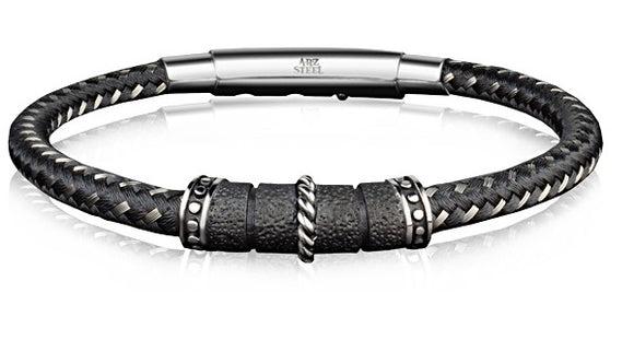 ARZ Steel Steel Bracelet Black