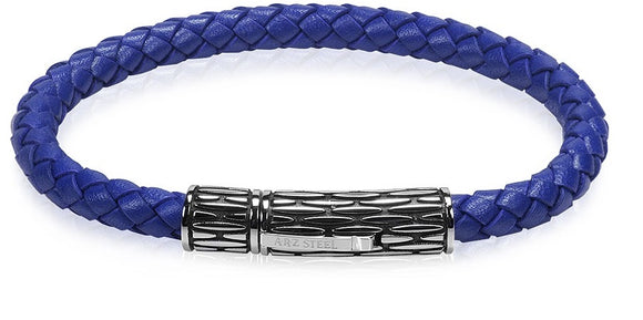 ARZ Steel Leather Bracelet