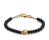 ARZ Steel Bead Skull Bracelet