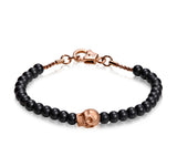 ARZ Steel Bead Skull Bracelet