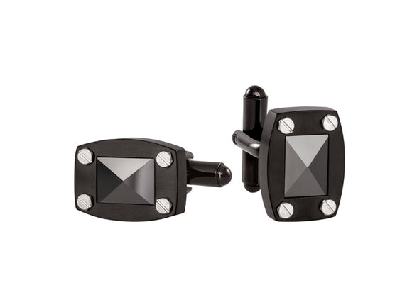 ARZ Steel Black Cufflinks