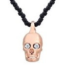 ARZ Steel Rose Gold Skull Pendant